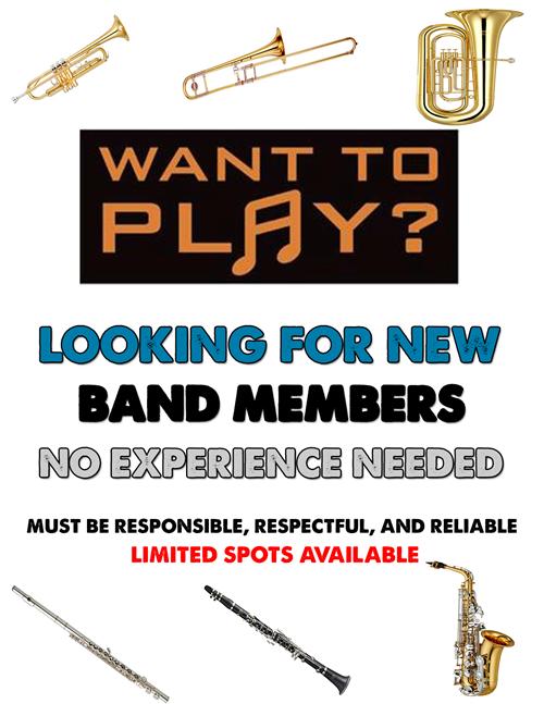 BAND RECRUITMENT 